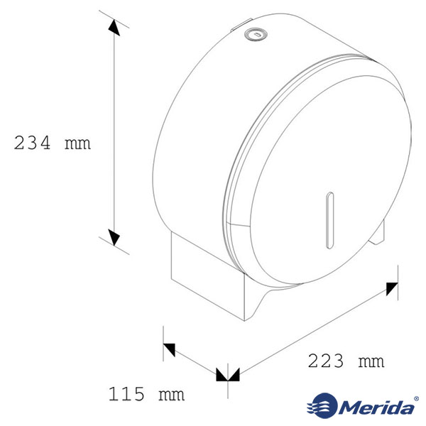 Держатель для туалетной бумаги Merida BSP201 Размеры