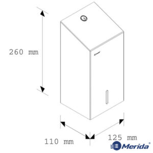 Держатель для туалетной бумаги Merida BSP401 Размеры