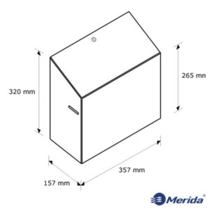 Механический держатель для бумажных полотенец Merida CSM402 Размеры