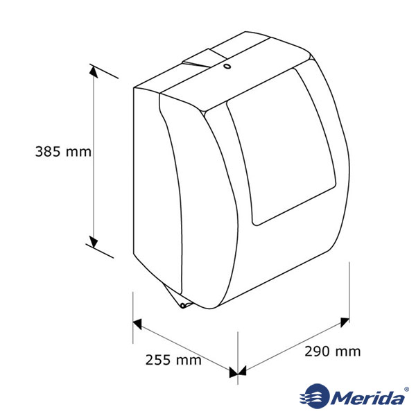 Механический держатель для бумажных полотенец Merida CTN401 Размеры