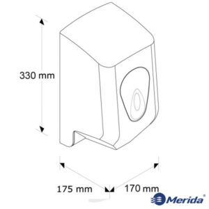 Держатель для бумажных полотенец Merida PR2TS Размеры