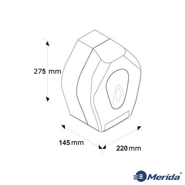 Держатель для туалетной бумаги Merida PT2TN Размеры