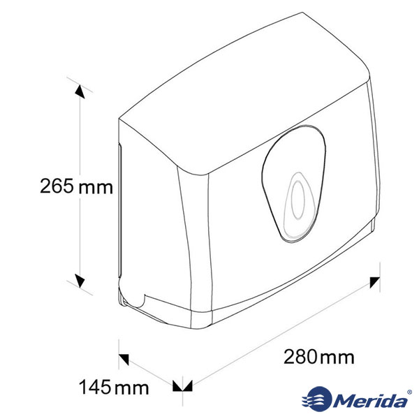 Держатель для бумажных полотенец Merida PZ2TS Размеры