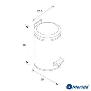 Корзина для мусора B3A Размеры