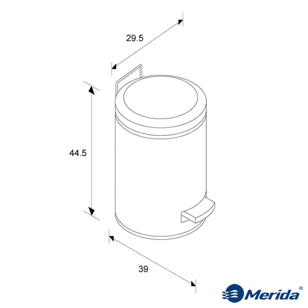 Корзина для мусора B5A Размеры