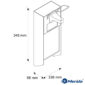 Дозатор локтевой для дезинфекционных жидкостей D10 Размеры
