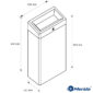 Корзина для мусора KSM101 Размеры