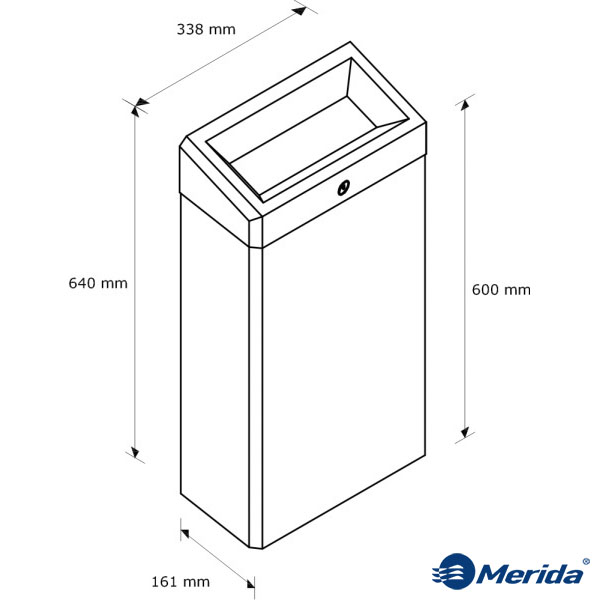 Корзина для мусора KSM101 Размеры