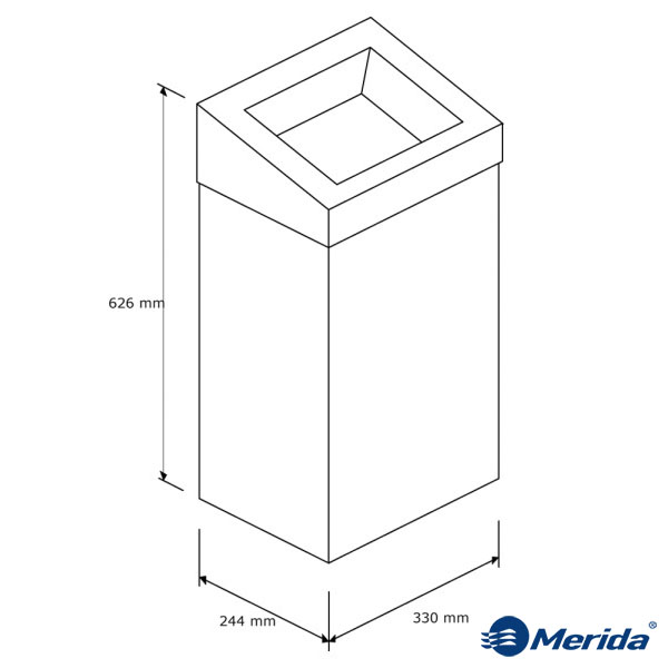 Корзина для мусора KSM102 Размеры