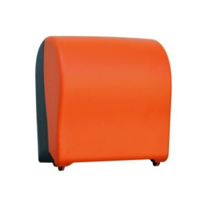 Механический диспенсер бумажных полотенец в рулоне MERIDA UNIQUE SOLID CUT ORANGE LINE