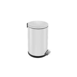 КОРЗИНА С ПЕДАЛЬЮ TOP SILENT LUNA, ОБЪЕМ 20 Л, МЕТАЛЛ, БЕЛЫЙ