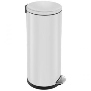 КОРЗИНА С ПЕДАЛЬЮ TOP SILENT LUNA, ОБЪЕМ 30 Л, МЕТАЛЛ, БЕЛЫЙ