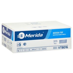Рушники паперові MERIDA TOP білі двошарові 3200 шт. ECOLABEL