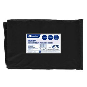 Пакети для сміття MERIDA, 115 х 135 см, 350 л, 10 шт., ЧОРНІ